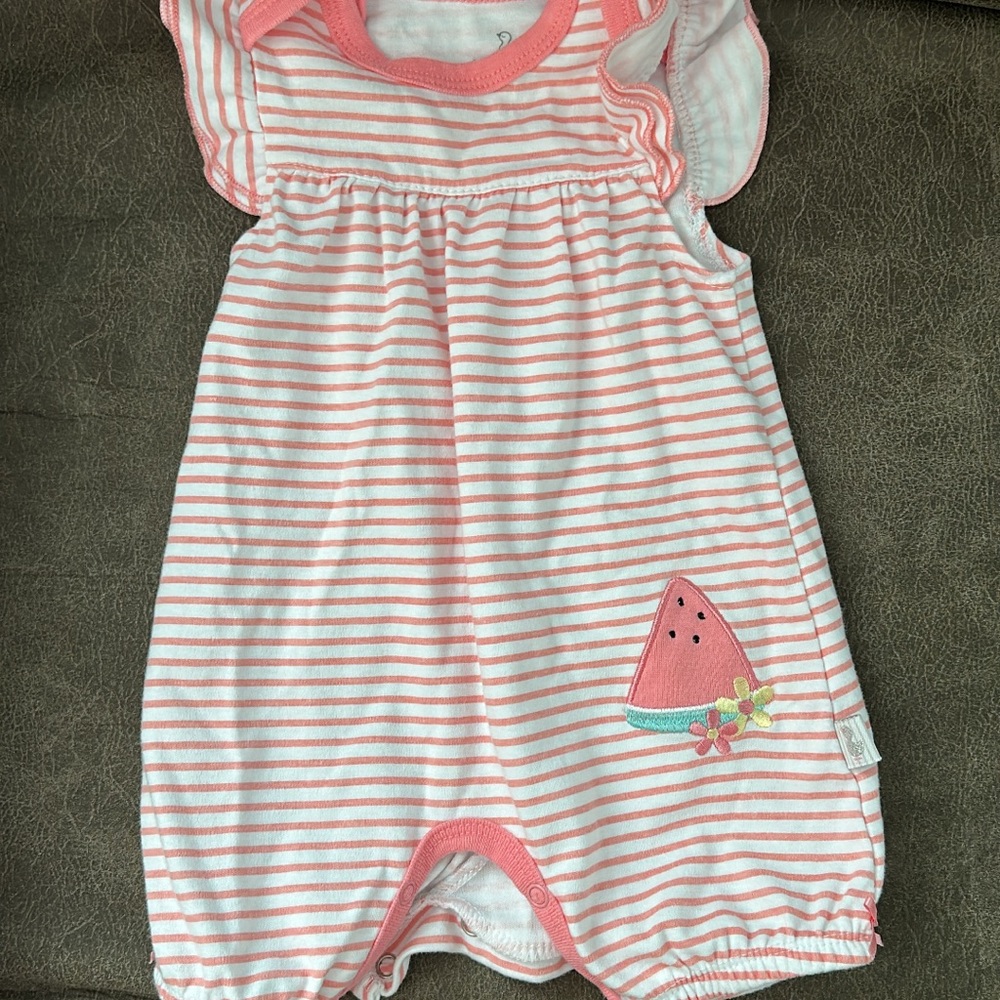 Striped Pink Watermelon Bodysuit